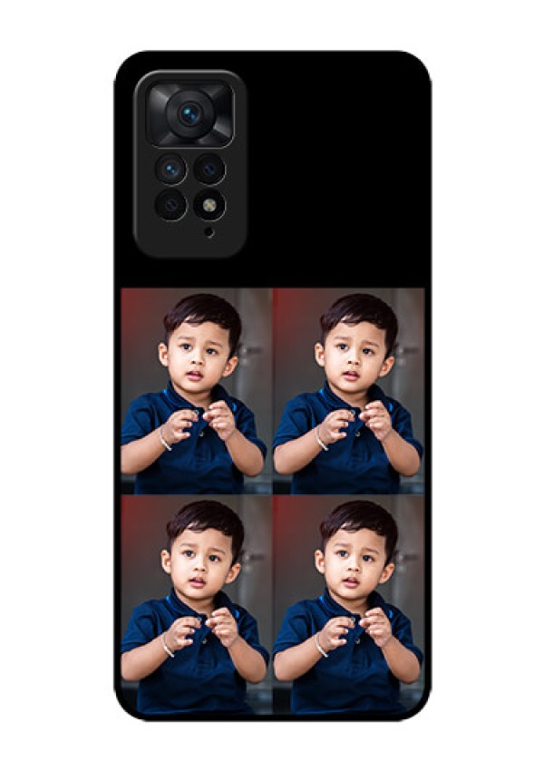 Redmi Note 11 Pro Plus 5G 4 Image Holder on Glass Mobile Cover
