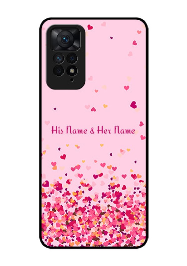 Xiaomi Redmi Note 11 Pro Plus 5G Photo Printing on Glass Case - Floating Hearts Design
