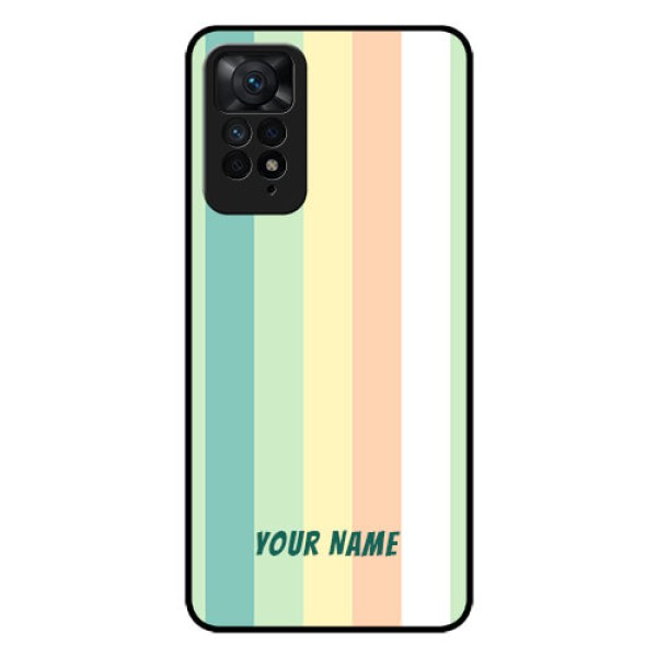 Xiaomi Redmi Note 11 Pro Plus 5G Photo Printing on Glass Case - Multi-colour Stripes Design