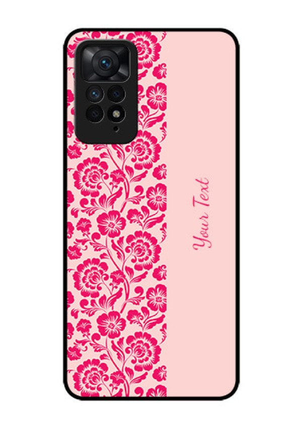 Xiaomi Redmi Note 11 Pro Plus 5G Custom Glass Phone Case - Attractive Floral Pattern Design