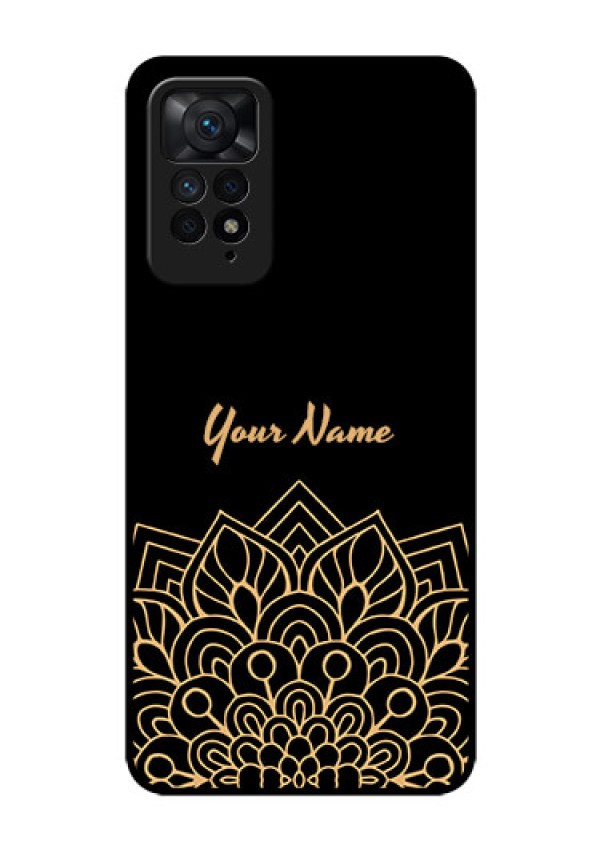 Xiaomi Redmi Note 11 Pro Plus 5G Custom Glass Phone Case - Golden mandala Design