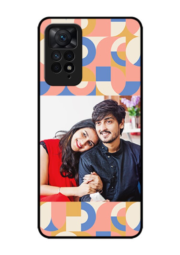 Xiaomi Redmi Note 11 Pro Plus 5G Photo Printing on Glass Case - Semi-circle Maze Pattern Design