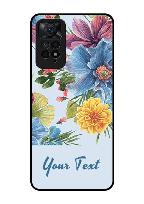 Xiaomi Redmi Note 11 Pro Plus 5G Custom Glass Mobile Case - Stunning Watercolored Flowers Painting Design