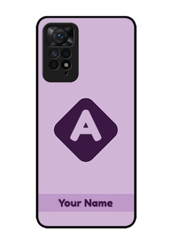 Xiaomi Redmi Note 11 Pro Plus 5G Custom Glass Mobile Case - Custom Letter in curved badge Design