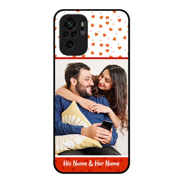 Redmi Note 11 Se Custom Glass Phone Case - Orange Love Symbol Design Redmi Note 11 Se Custom Glass Phone Case - Orange Love Symbol Design
