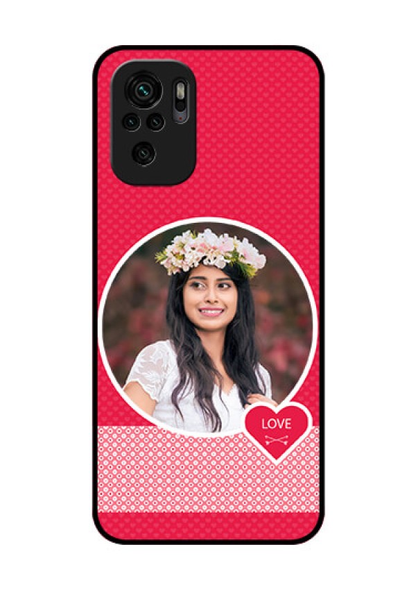 Redmi Note 11 Se Personalised Glass Phone Case - Pink Pattern Design