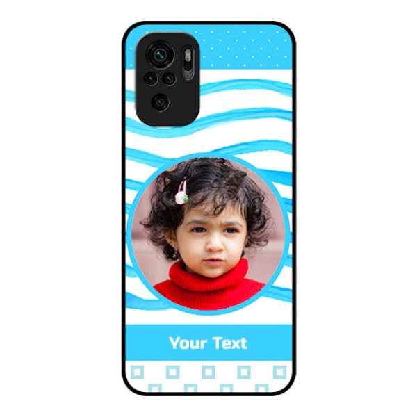 Redmi Note 11 Se Custom Glass Phone Case - Simple Blue Case Design