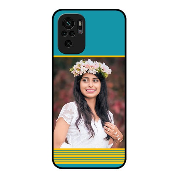 Redmi Note 11 Se Custom Glass Phone Case - Yellow & Blue Design
