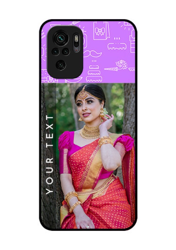 Redmi Note 11 Se Custom Glass Mobile Case - Birthday Icons Design