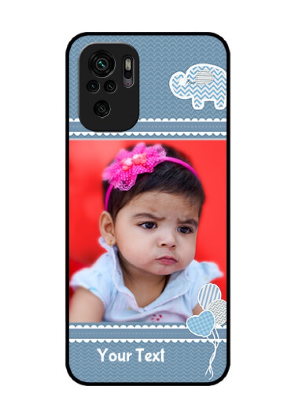 Redmi Note 11 Se Photo Printing on Glass Case - with Kids Pattern Design