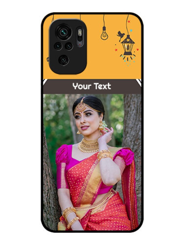 Custom Redmi Note 11 Se Custom Glass Mobile Case - with Family Picture and Icons