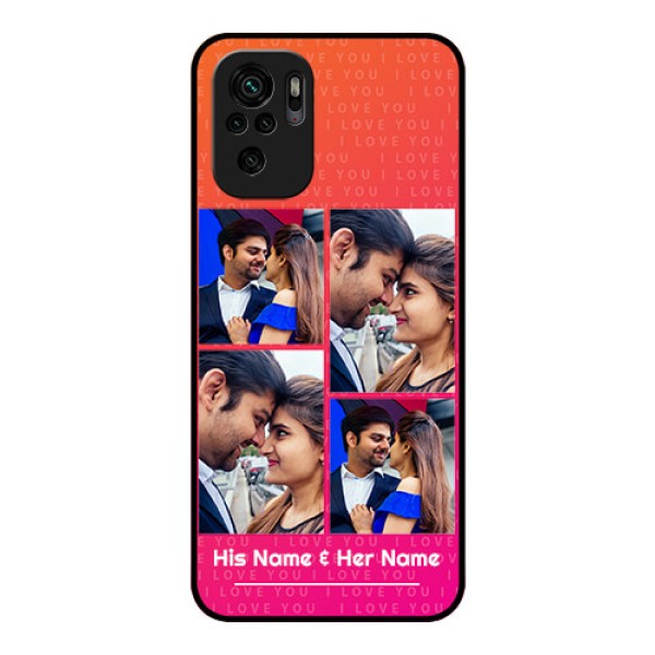 Redmi Note 11 Se Custom Glass Phone Case - I Love You Pink Design