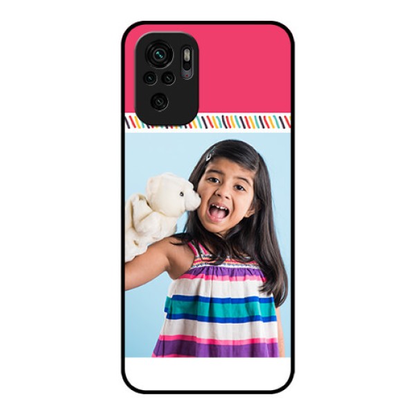 Redmi Note 11 Se Personalized Glass Phone Case - Line art design