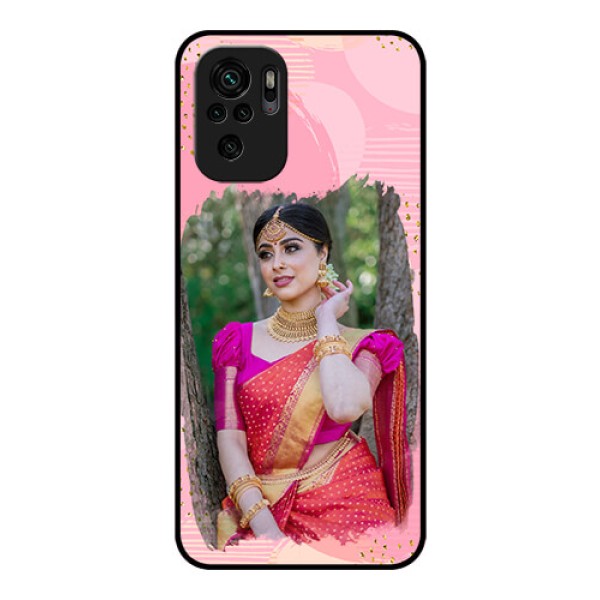 Redmi Note 11 Se Personalized Glass Phone Case - Gold Glitter Splash Design Redmi Note 11 Se Personalized Glass Phone Case - Gold Glitter Splash Design