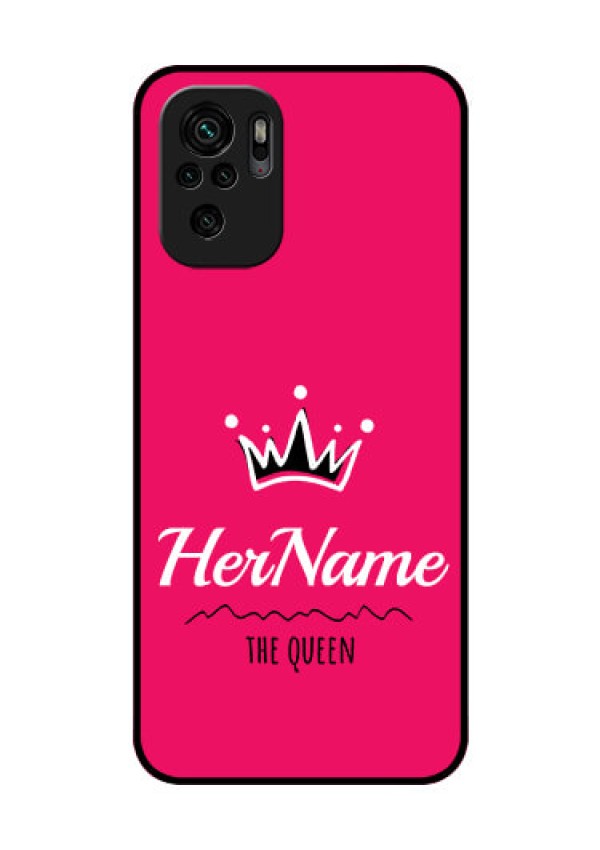 Redmi Note 11 Se Glass Phone Case Queen with Name