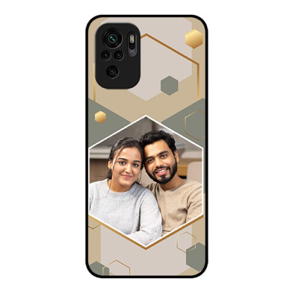Xiaomi Redmi Note 11 Se Photo Printing on Glass Case - Stylish Hexagon Pattern Design