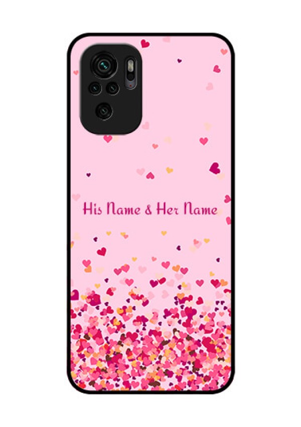 Xiaomi Redmi Note 11 Se Photo Printing on Glass Case - Floating Hearts Design
