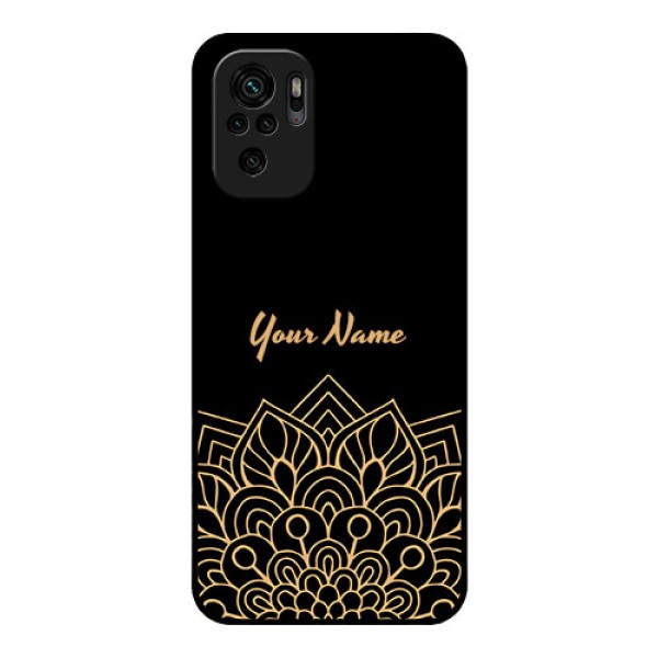 Xiaomi Redmi Note 11 Se Custom Glass Phone Case - Golden mandala Design Xiaomi Redmi Note 11 Se Custom Glass Phone Case - Golden mandala Design