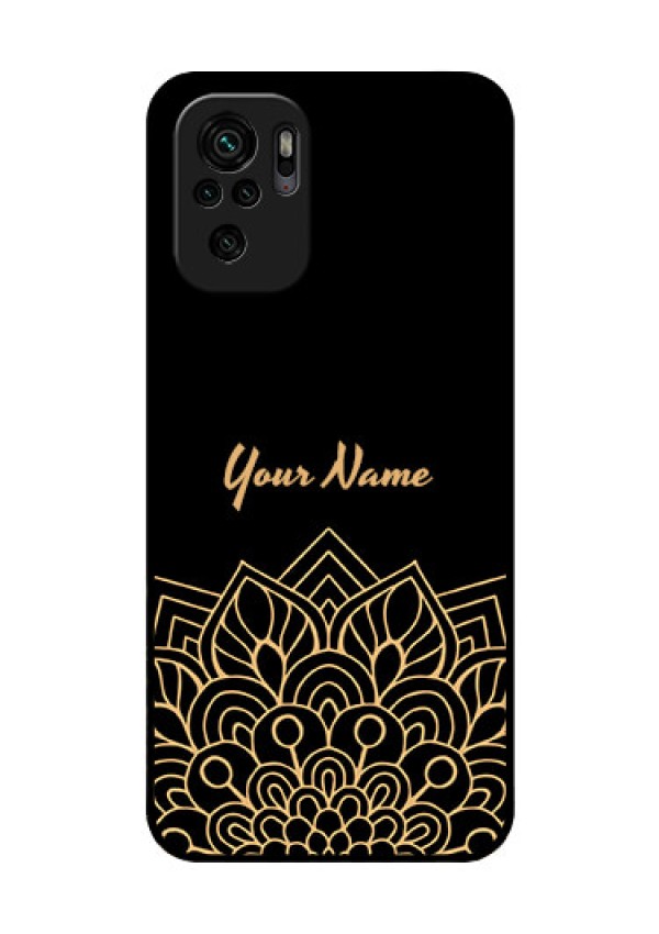 Xiaomi Redmi Note 11 Se Custom Glass Phone Case - Golden mandala Design