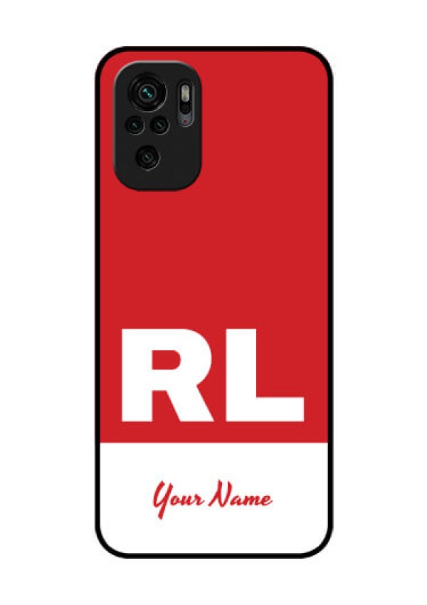 Xiaomi Redmi Note 11 Se Personalized Glass Phone Case - dual tone custom text Design
