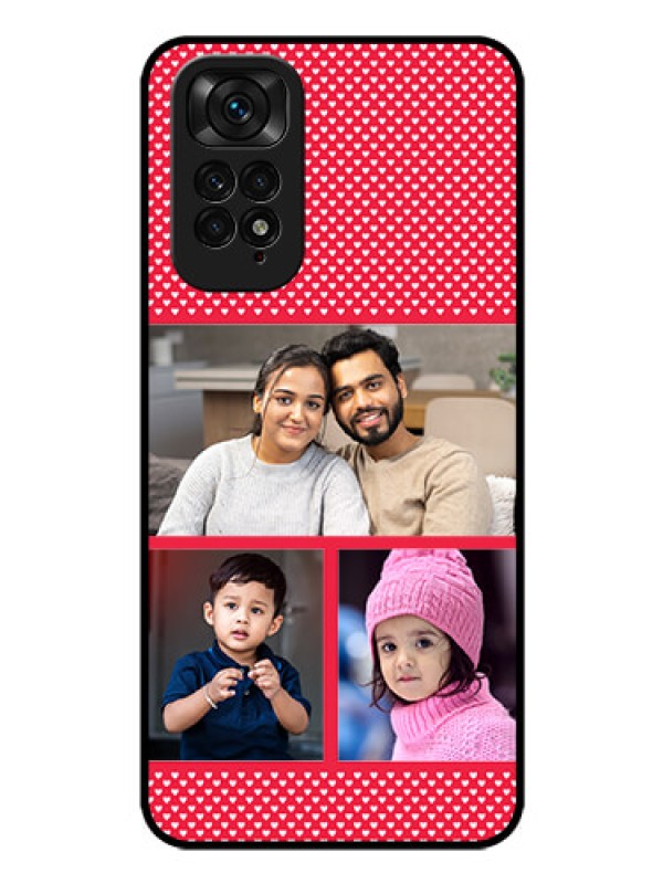 Custom Redmi Note 11 Personalized Glass Phone Case - Bulk Pic Upload Design