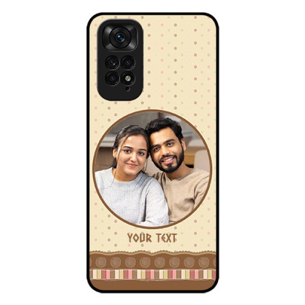 Redmi Note 11 Custom Glass Mobile Case - Brown Dotted Mobile Case Design Redmi Note 11 Custom Glass Mobile Case - Brown Dotted Mobile Case Design