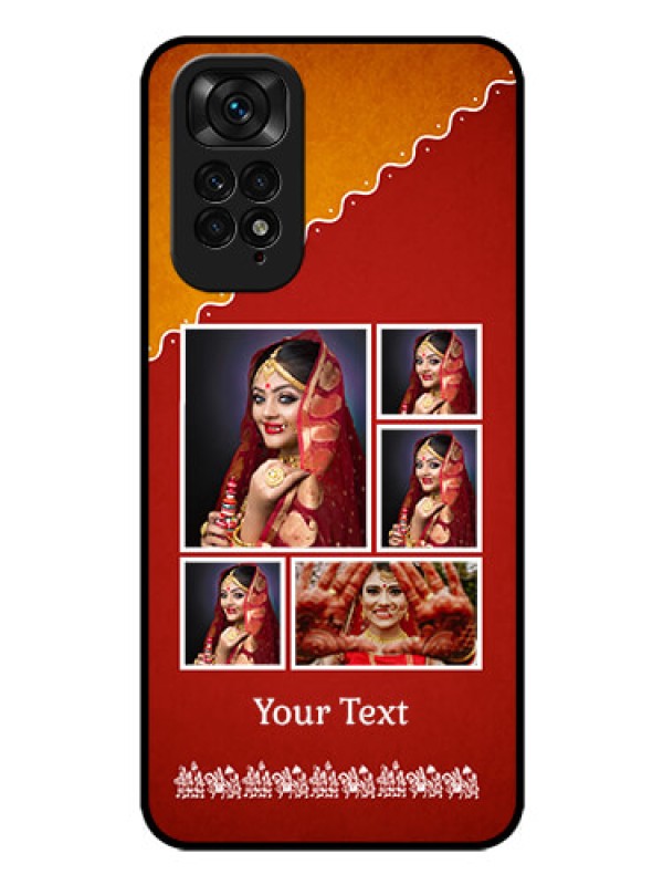 Custom Redmi Note 11 Personalized Glass Phone Case - Wedding Pic Upload Design