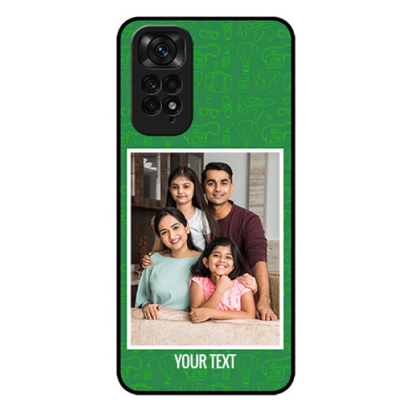 Redmi Note 11 Personalized Glass Phone Case - Picture Upload Design