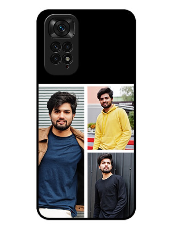 Custom Redmi Note 11 Photo Printing on Glass Case - Upload Multiple Picture Design