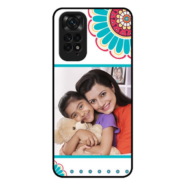 Redmi Note 11 Custom Glass Phone Case - Flower Design