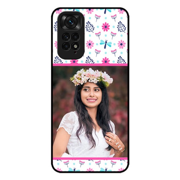 Redmi Note 11 Photo Printing on Glass Case - Colorful Flower Design Redmi Note 11 Photo Printing on Glass Case - Colorful Flower Design