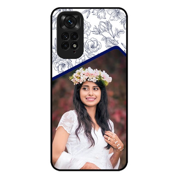 Redmi Note 11 Personalized Glass Phone Case - Premium Floral Design Redmi Note 11 Personalized Glass Phone Case - Premium Floral Design