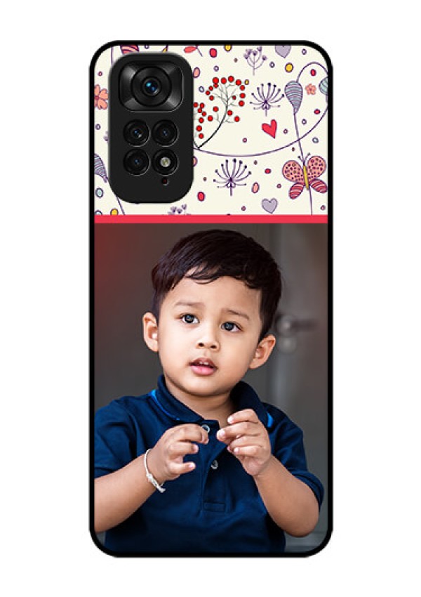 Redmi Note 11 Custom Glass Mobile Case - Premium Floral Design