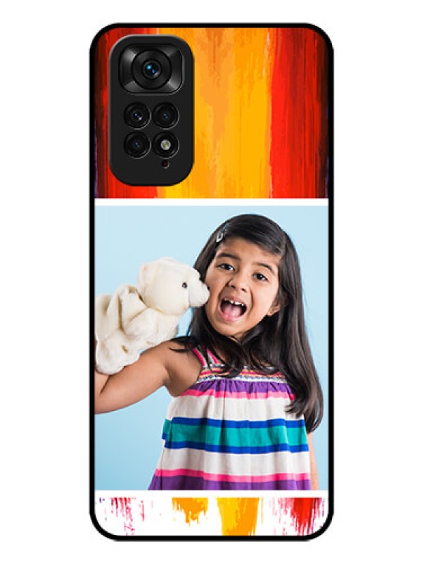 Custom Redmi Note 11 Personalized Glass Phone Case - Multi Color Design
