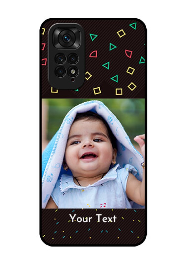 Redmi Note 11 Custom Glass Phone Case - with confetti birthday design