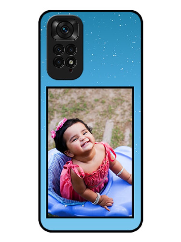 Custom Redmi Note 11 Custom Glass Mobile Case - Wave Pattern Colorful Design