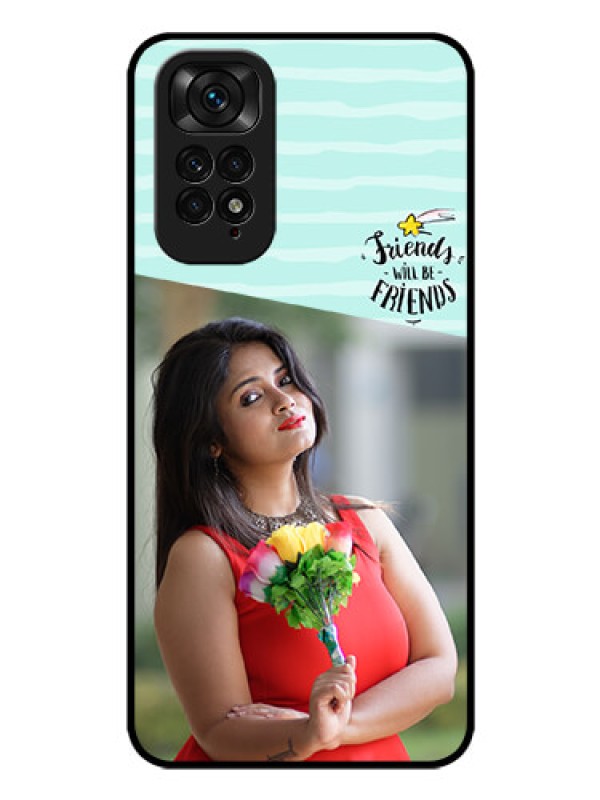 Custom Redmi Note 11 Custom Glass Phone Case - Friends Picture Icon Design