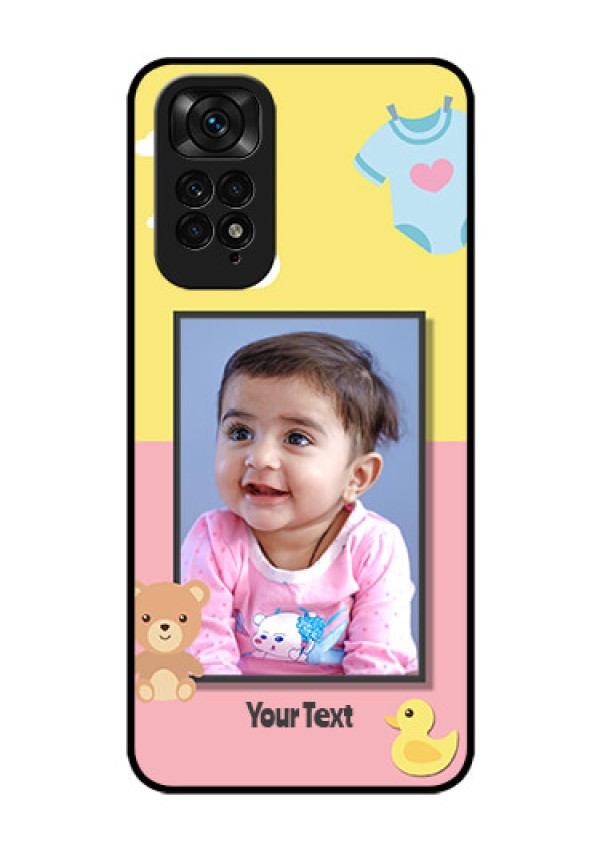 Redmi Note 11 Photo Printing on Glass Case - Kids 2 Color Design