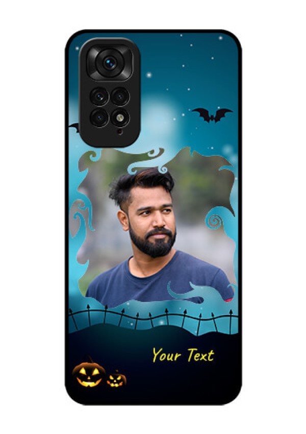 Redmi Note 11 Custom Glass Phone Case - Halloween frame design