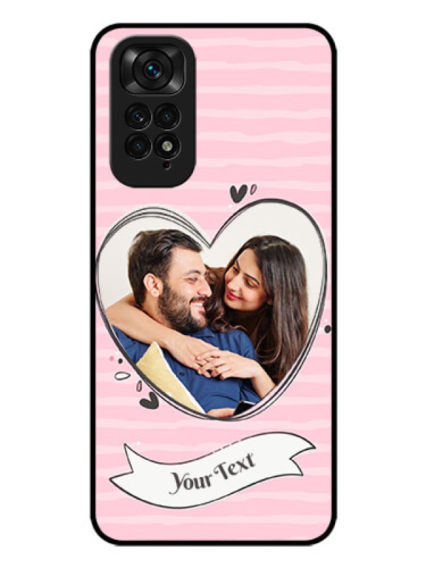 Custom Redmi Note 11 Custom Glass Phone Case - Vintage Heart Design