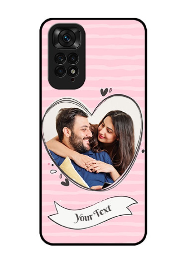 Redmi Note 11 Custom Glass Phone Case - Vintage Heart Design