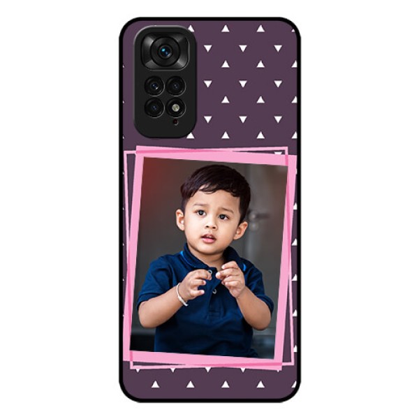 Redmi Note 11 Custom Glass Mobile Case - Triangle Pattern Dotted Design Redmi Note 11 Custom Glass Mobile Case - Triangle Pattern Dotted Design