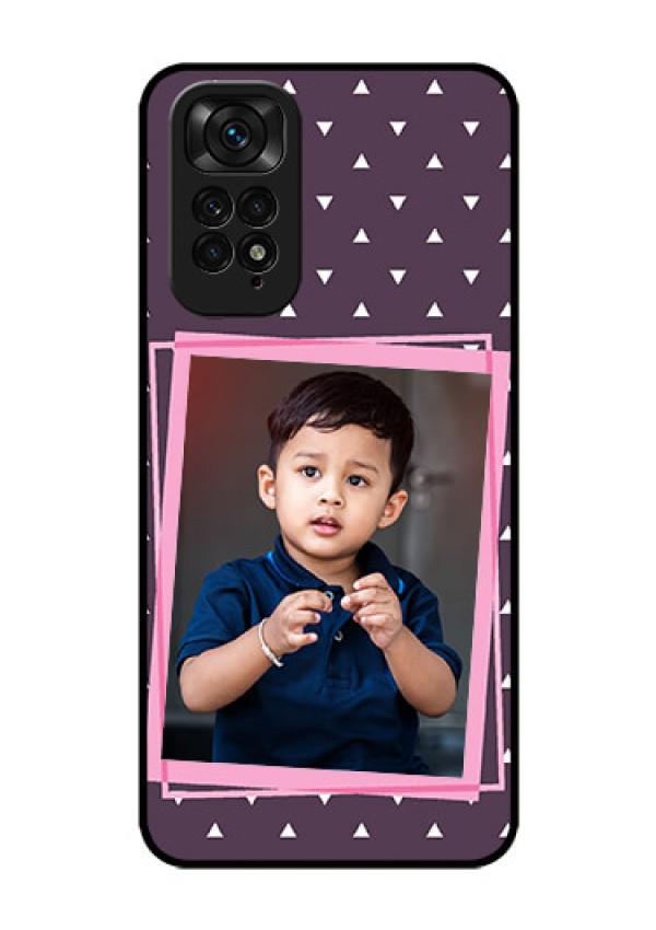 Redmi Note 11 Custom Glass Mobile Case - Triangle Pattern Dotted Design