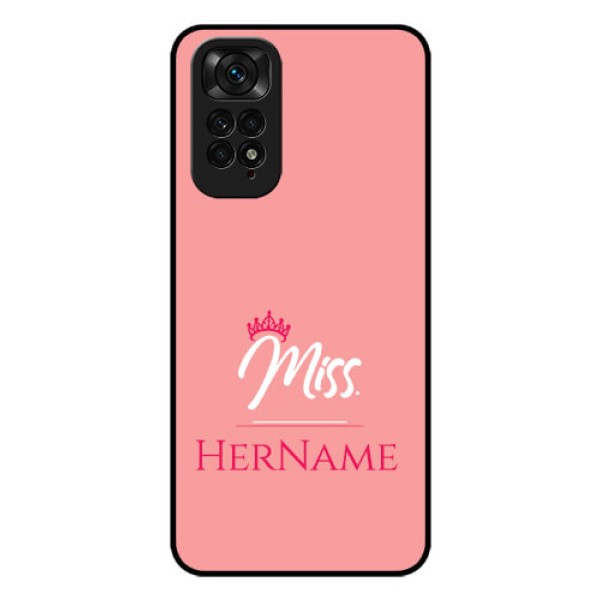 Redmi Note 11 Custom Glass Phone Case Mrs with Name