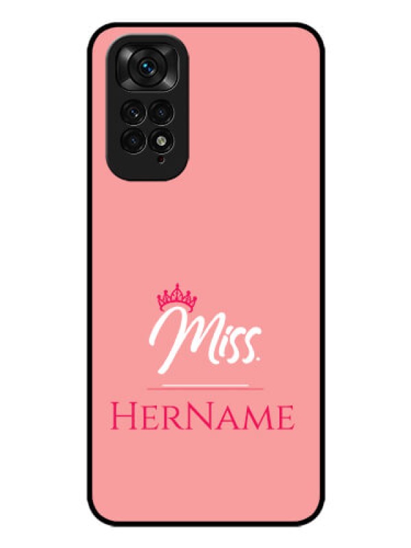 Custom Redmi Note 11 Custom Glass Phone Case Mrs with Name