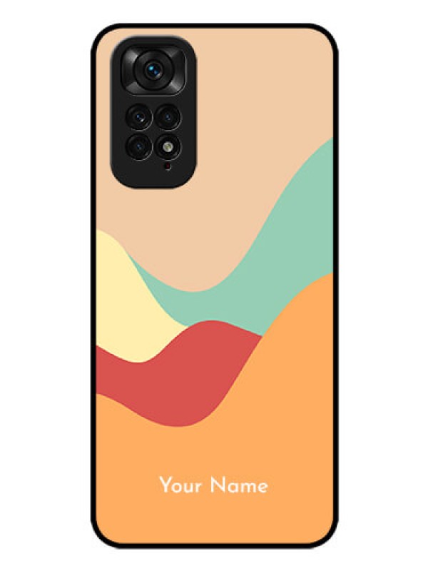Custom Xiaomi Redmi Note 11 Personalized Glass Phone Case - Ocean Waves Multi-colour Design
