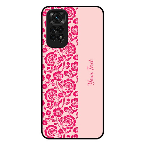 Xiaomi Redmi Note 11 Custom Glass Phone Case - Attractive Floral Pattern Design