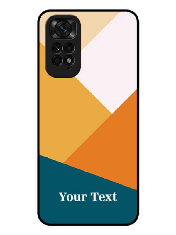 Custom Xiaomi Redmi Note 11 Personalized Glass Phone Case - Stacked Multi-colour Design