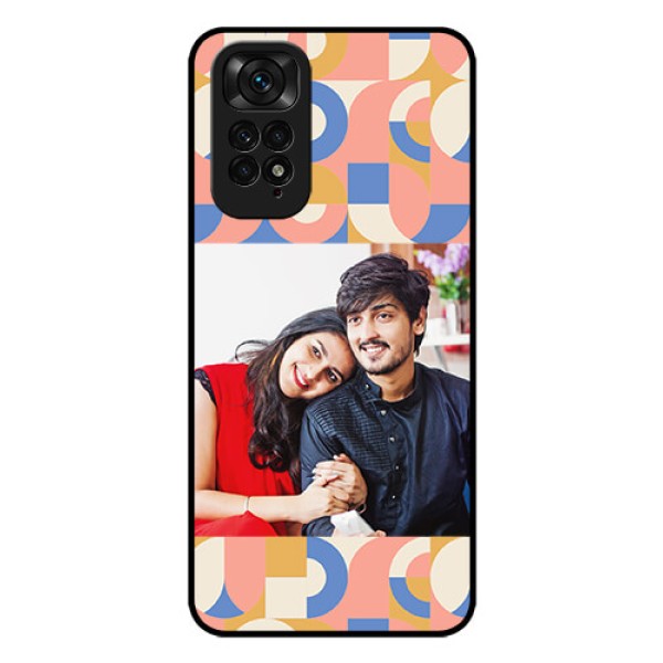 Xiaomi Redmi Note 11 Photo Printing on Glass Case - Semi-circle Maze Pattern Design Xiaomi Redmi Note 11 Photo Printing on Glass Case - Semi-circle Maze Pattern Design