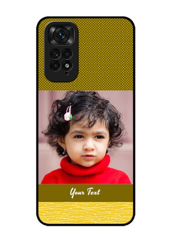 Redmi Note 11s Custom Glass Phone Case - Simple Green Color Design